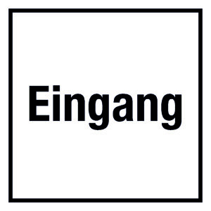 Türkennzeichnung - Eingang  - Aluminium - 5 x 5 cm