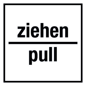 Türkennzeichnung - ziehen/ pull  - Aluminium - 5 x 5 cm