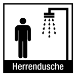 Türkennzeichnung - Herrendusche