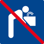 Schwimmbadschild - Kein Trinkwasser