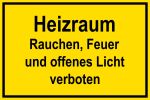 Schild für Gas- und Heizungsanlagen - Heizraum