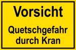 Warnschild - Vorsicht Quetschgefahr