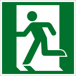 Fluchtwegschild - Rettungsweg links   