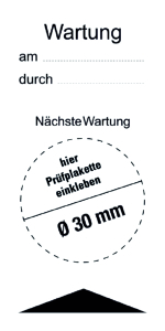 Wartung/ Nächste Wartung - Folie Selbstklebend - 80 x 40 mm