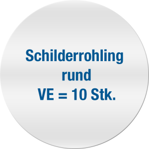 Schilderrohling | rund | Ø 10cm | Kunststoff, 1 mm  | VE = 10 Stück