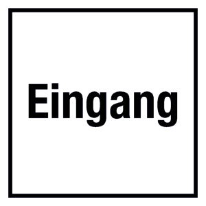 Türkennzeichnung - Eingang  - Aluminium - 5 x 5 cm