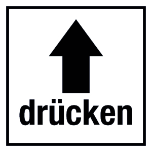 Türkennzeichnung - drücken  - Aluminium - 5 x 5 cm 