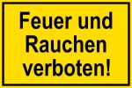 Schild für Gas- und Heizungsanlagen - Feuer und Rauchen verboten!