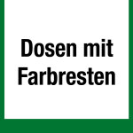 Wertstoffkennzeichen - Dosen mit Farbresten