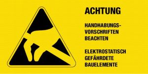 Warnschild - Achtung Handhabungsvorschriften beachten - Kunststoff - 10 x 20 cm