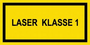 Warnschild - Laser Klasse 1 - Kunststoff - 10 x 20 cm