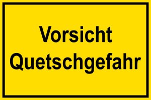 Warnschild - Quetschgefahr - Kunststoff - 20 x 30 cm