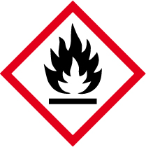 GHS Kennzeichnung - Entzündbare Stoffe - Folie Selbstklebend - 5 x 5 mm