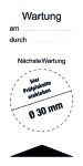 Wartung/ Nächste Wartung | VE = 10 Stück pro Bogen